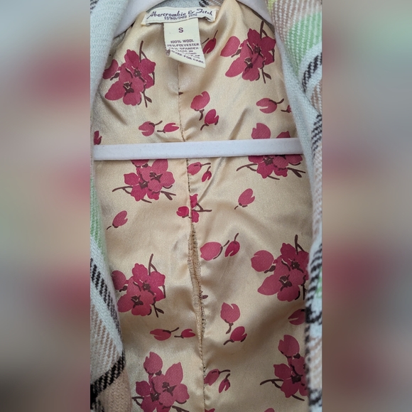 Abercrombie & Fitch Plaid Coat - Green and Brown - Picture 3 of 4